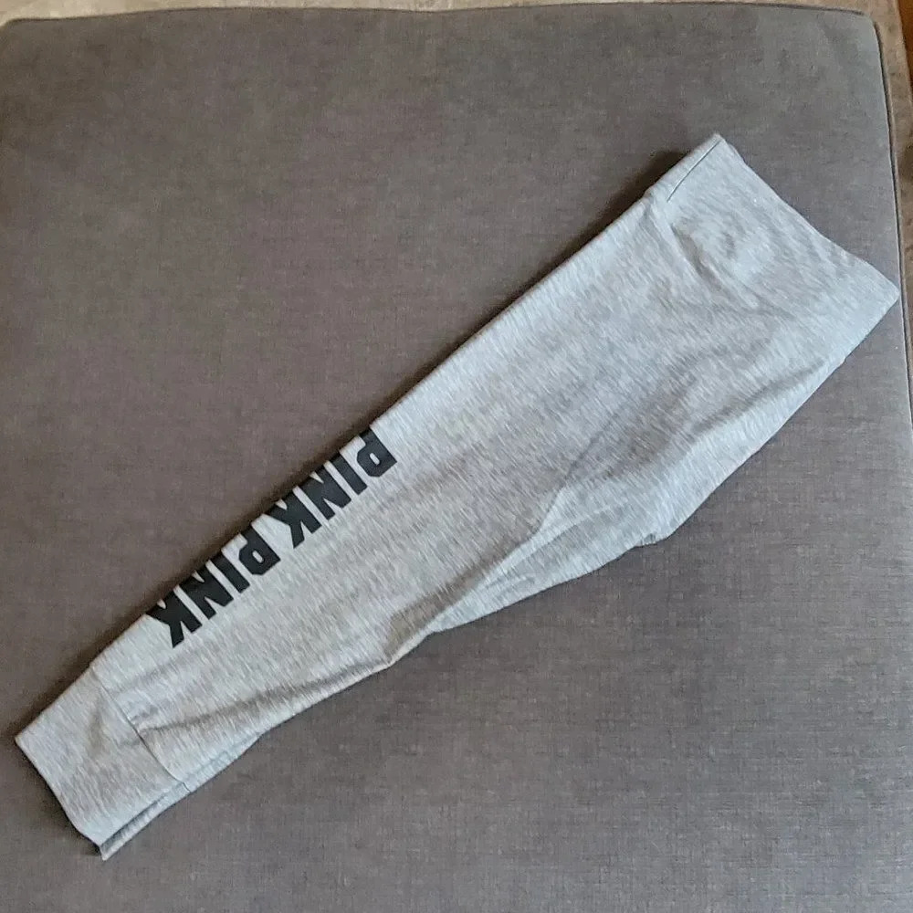 Pink Victoria Secret Ultimate 54867 Women's Gray Polyester Blend Pull on Legging